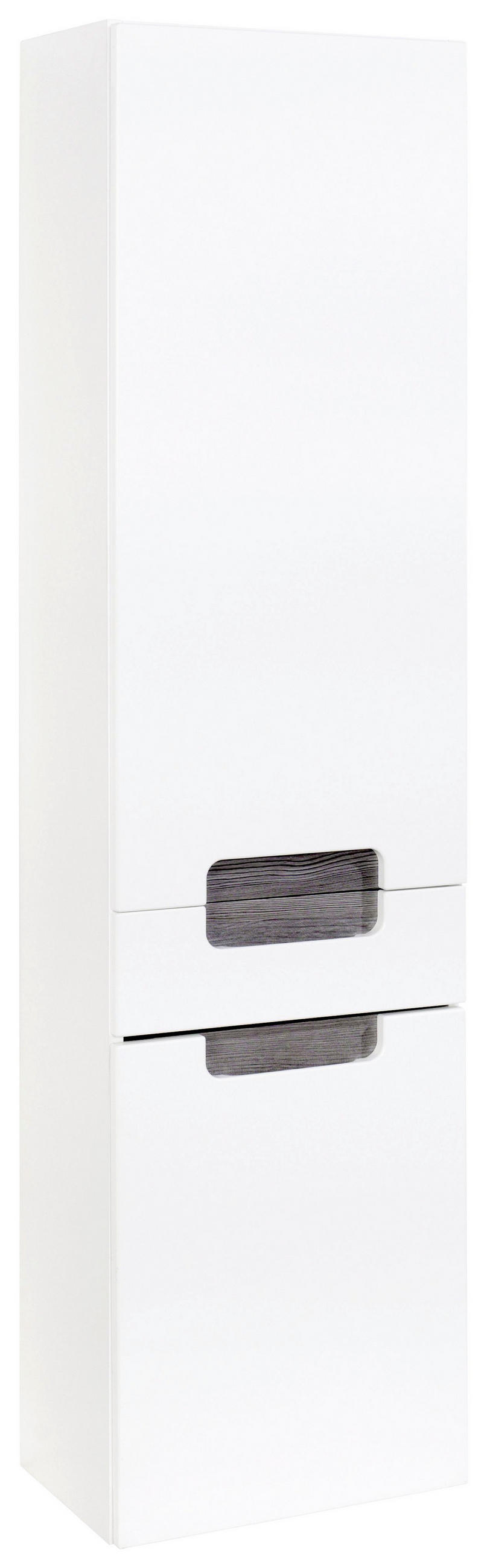 HÖGSKÅP  - vit/silvereksfärgad, Modern, trämaterial (40/154/27cm) - Held