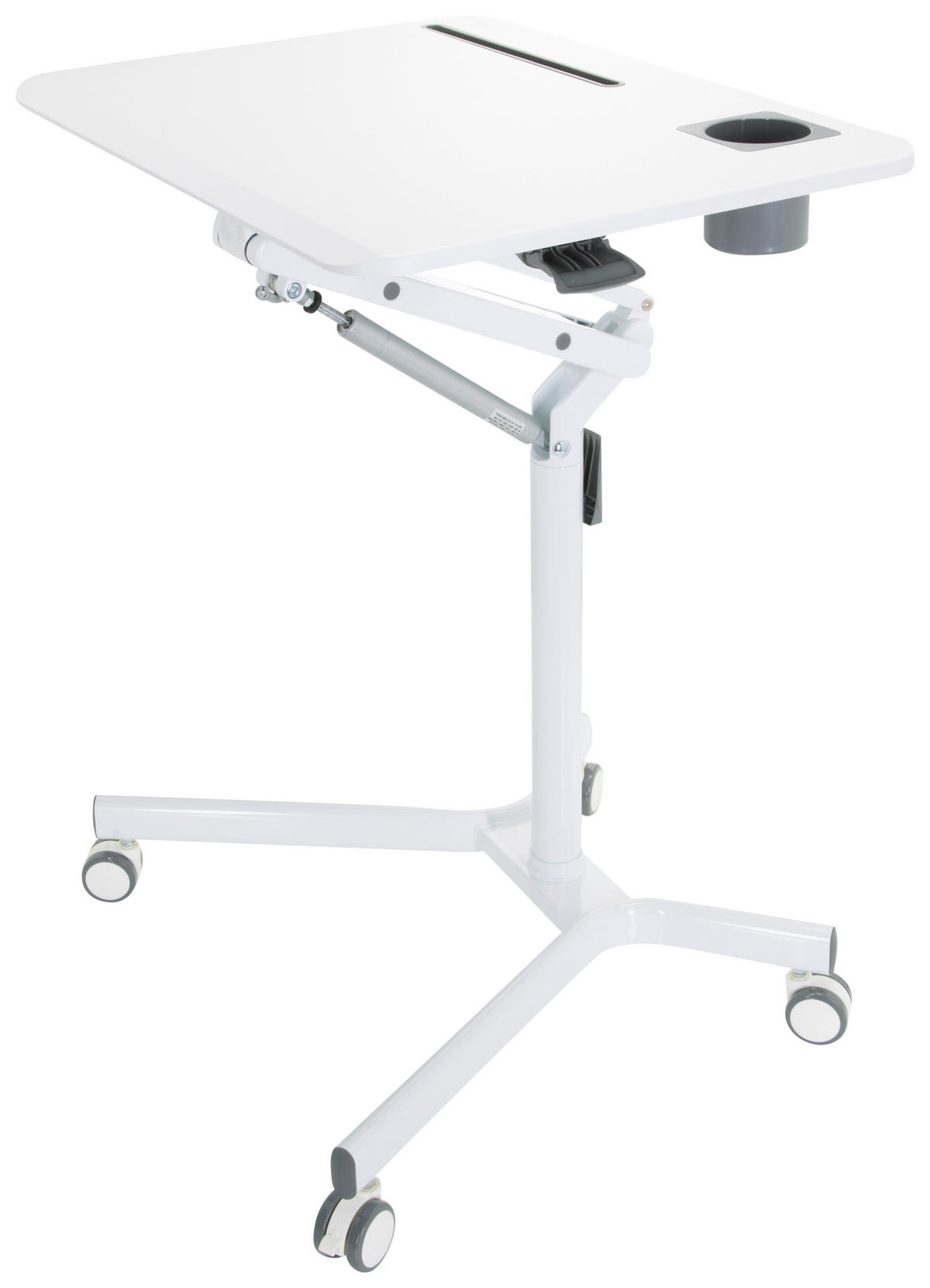 SKRIVBORD  i vit  - vit, Basics, metall/trämaterial (77/73-105/57cm) - MID.YOU