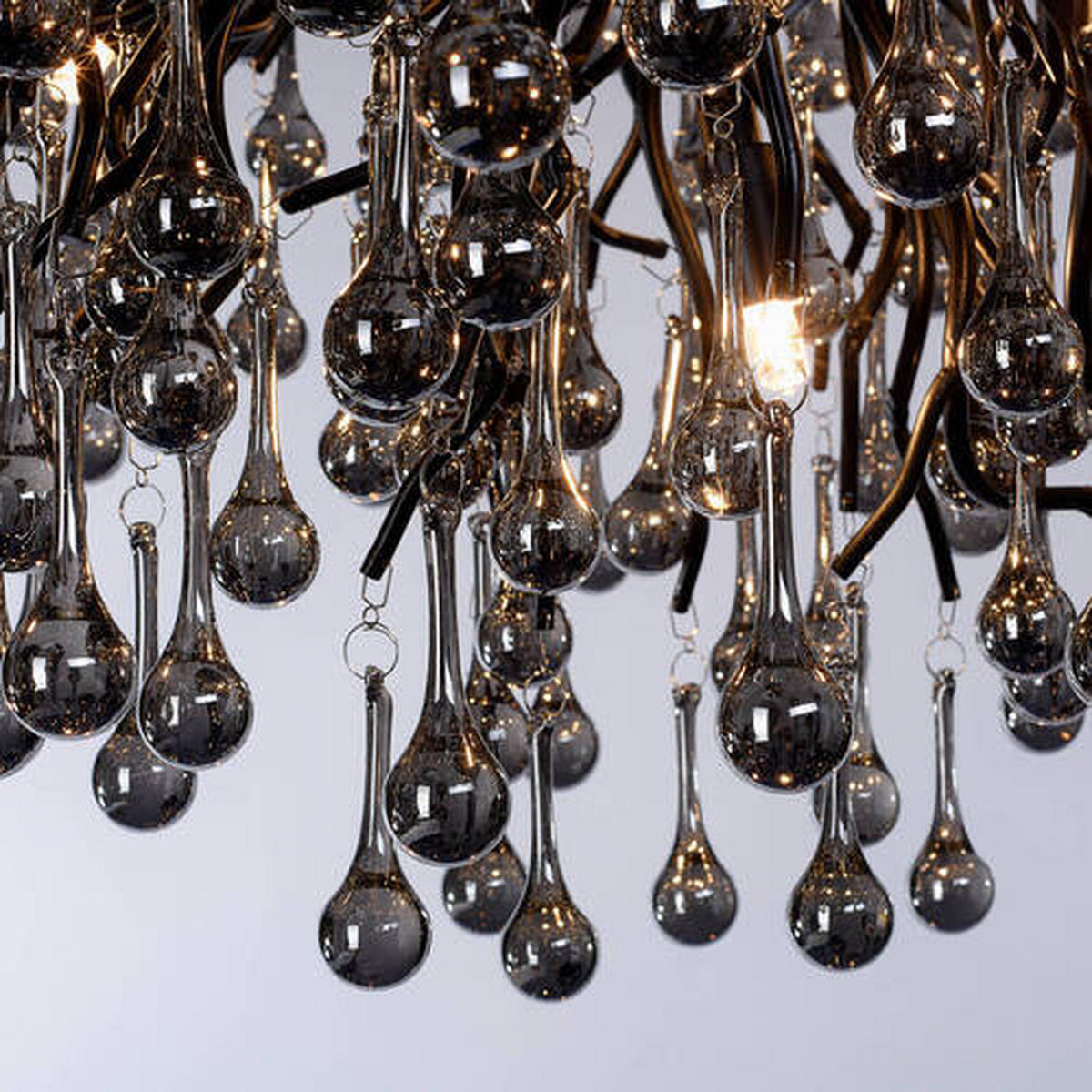 LUSTER, 100/50/250 cm  - čierna, Design, kov/plast (100/50/250cm) - Paul Neuhaus