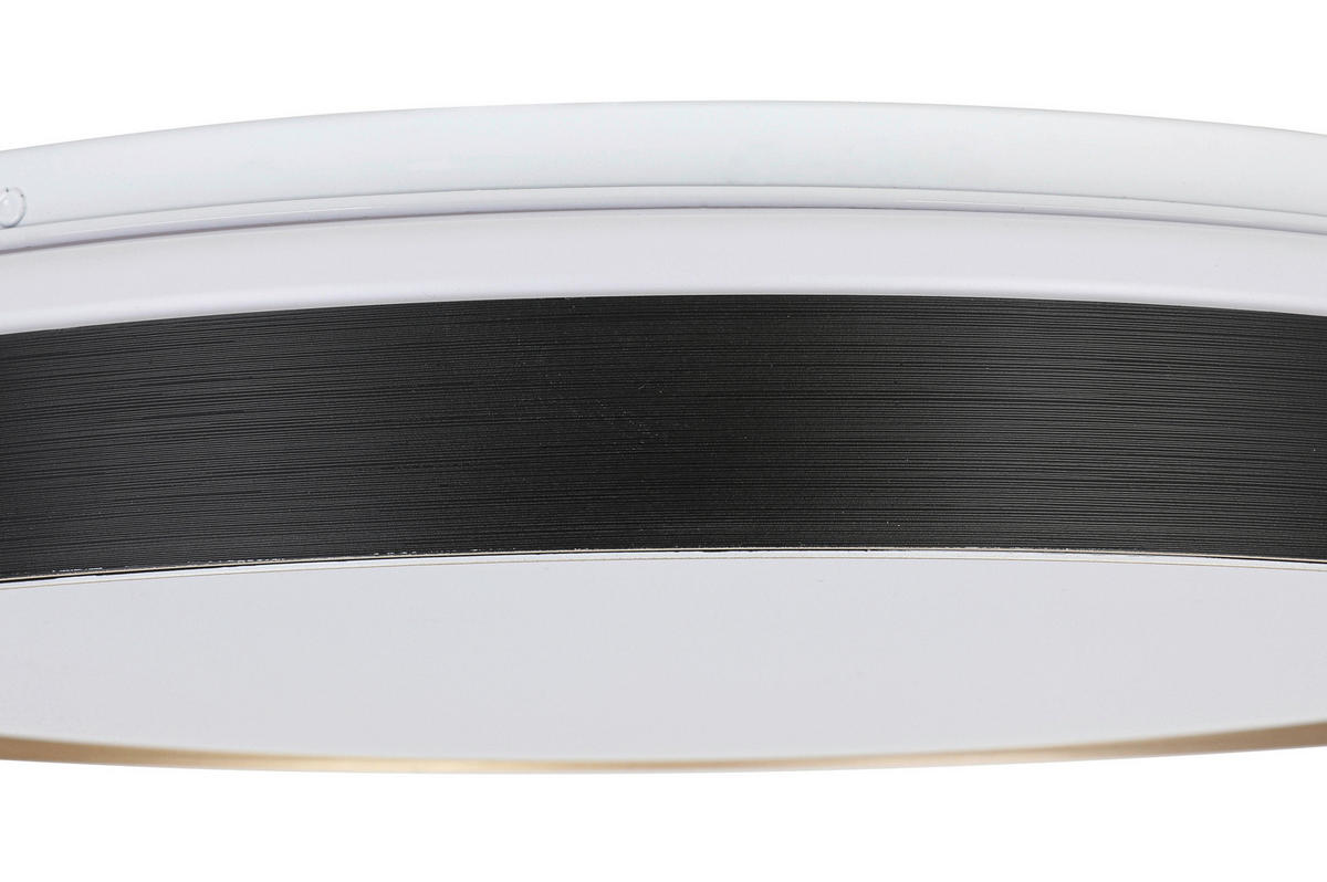 LED PLAFONJERA  - bela/zlatna, Trendi, metal/plastika (60/7,5cm) - Novel