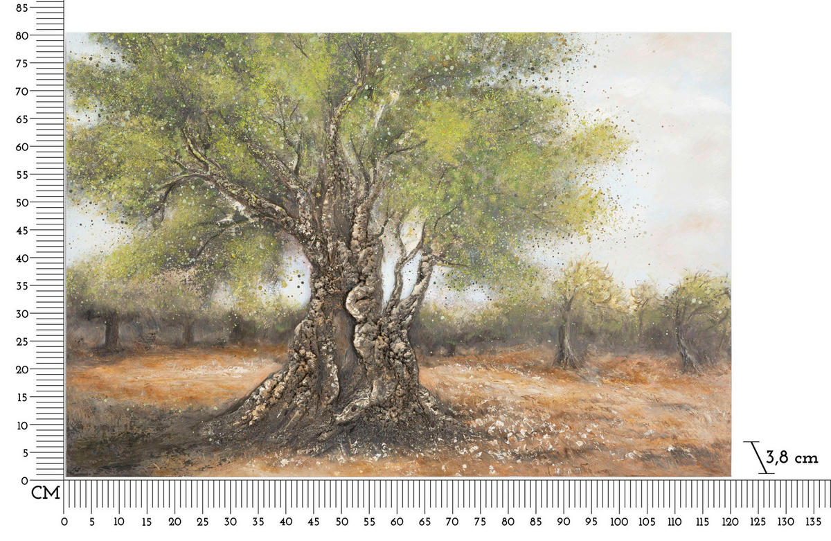 LEINWANDBILD Bäume  - Basics, Holz/Textil (120/80/3.8cm)