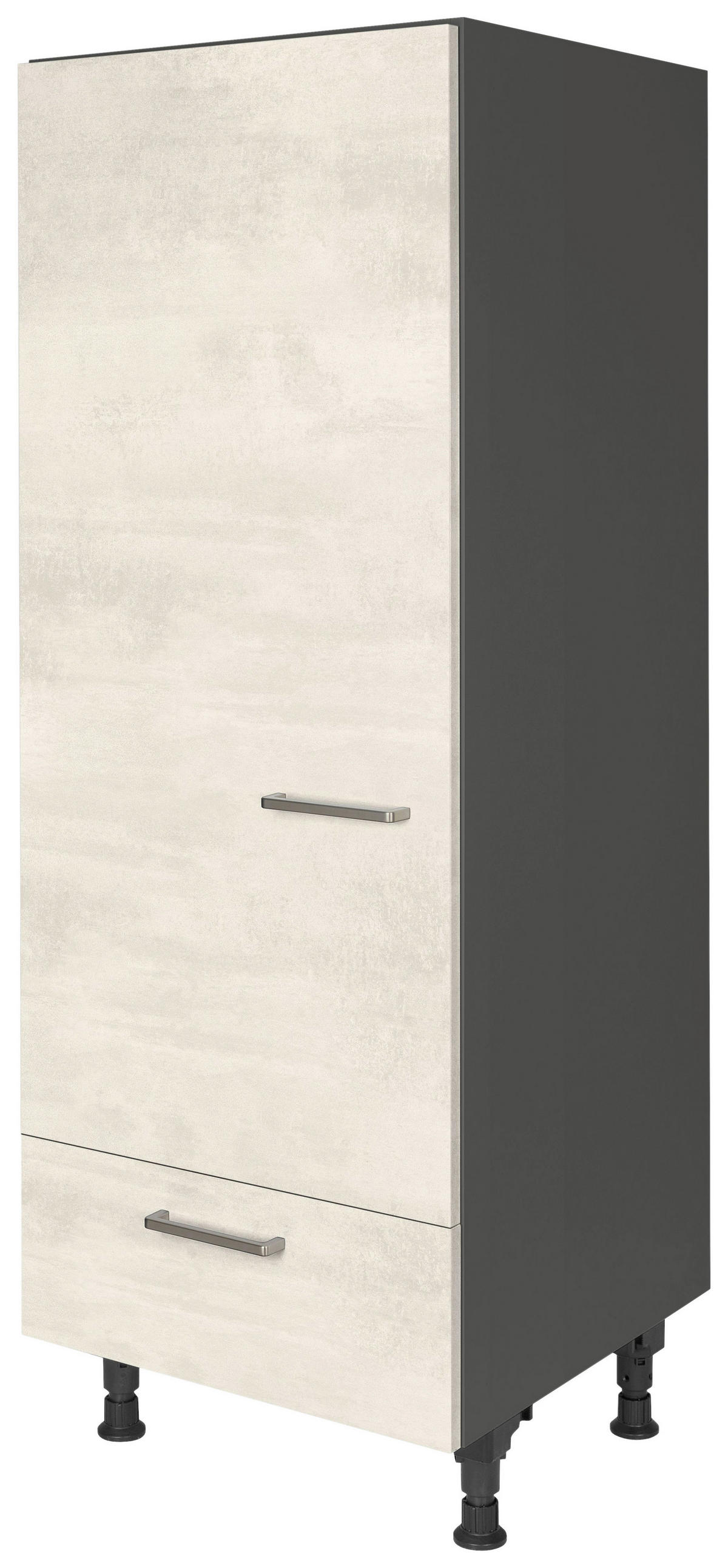 GERÄTEUMBAUSCHRANK 60/168/58 cm  Weiss  - Schieferfarben/Weiss, Modern, Holzwerkstoff/Metall (60/168/58cm) - Nobilia