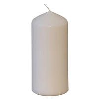 STUMPENKERZE  - Weiß, Basics (15/6,7cm) - Steinhart