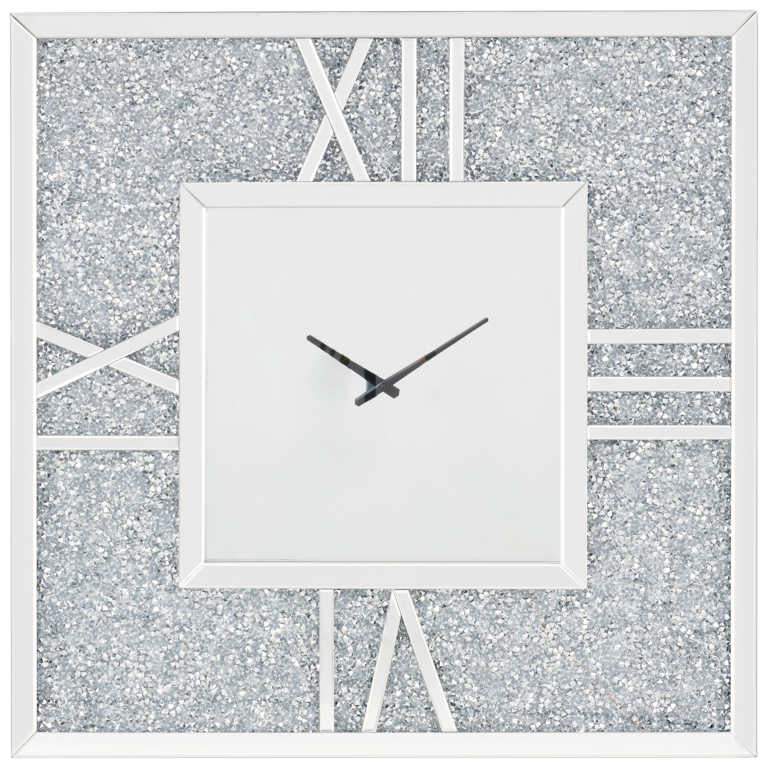 FALIÓRA 101/101/6,7 cm   - ezüstszínű, Design, faalapú anyag/Üveg (101/101/6,7cm) - Xora