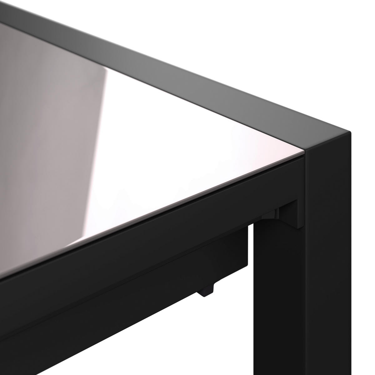 AUSZIEHTISCH in Metall, Glas  - Dunkelgrau/Anthrazit, MODERN, Glas/Metall (150-285/69/90cm) - Ambia Garden