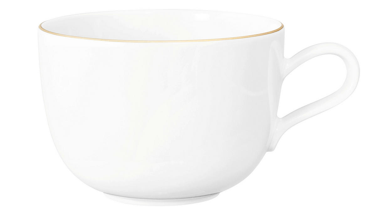 FRÜHSTÜCKSTASSE Liberty  - Goldfarben/Weiß, Basics, Keramik (0,38l) - Seltmann Weiden
