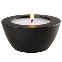 LED-WINDLICHT - Schwarz, LIFESTYLE, Naturmaterialien/Kunststoff (14/6.5cm)