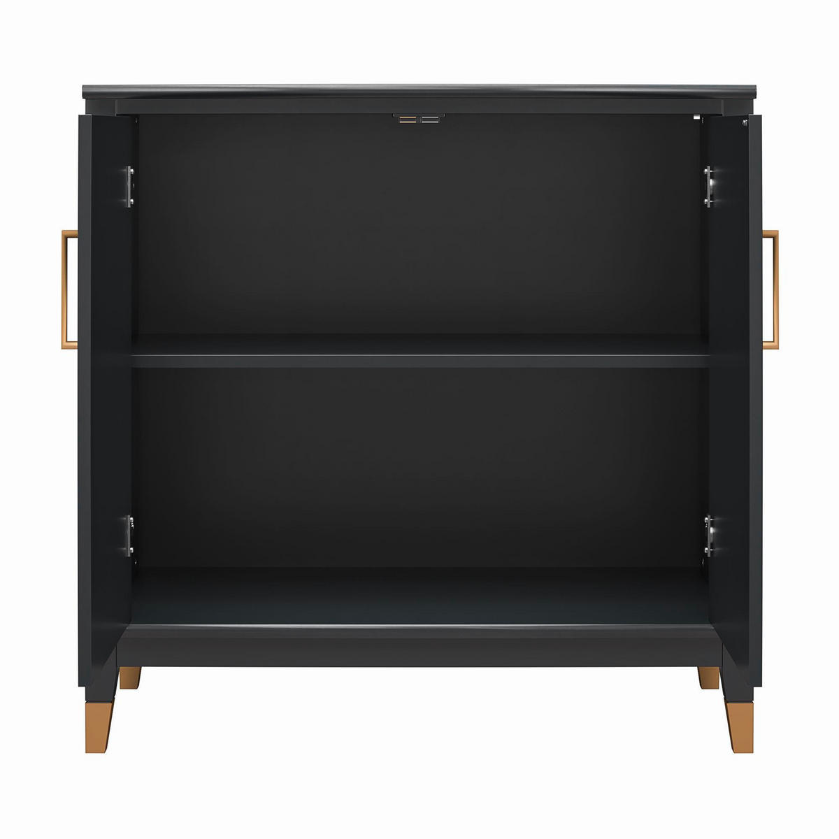 KOMMODE Westerleigh  in 84/84/40 cm  - Schwarz/Bronzefarben, Design, Holzwerkstoff/Metall (84/84/40cm) - MID.YOU