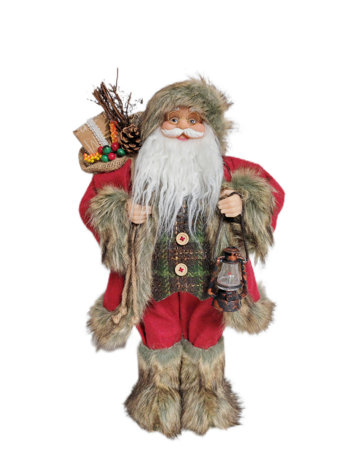 MIKULÁŠ - viacfarebná, Lifestyle, drevo/textil (22,5/45,5/16cm) - X-Mas