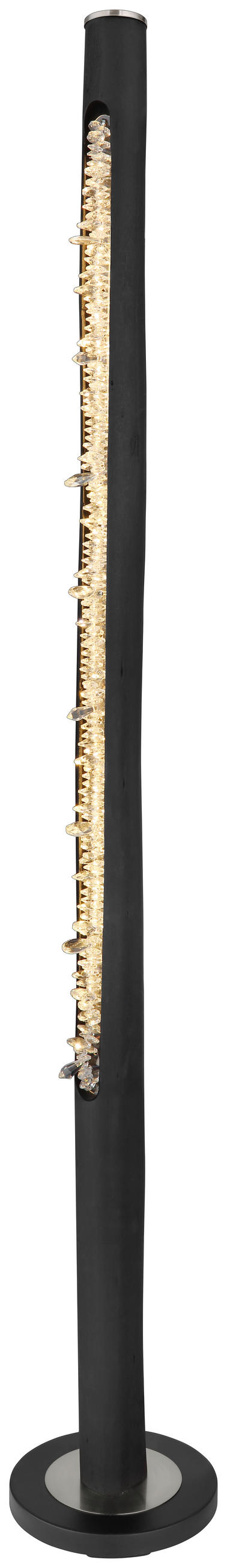 LED SVJETILJKA PODNA Felicitas  - boje nikla/prozirno, Design, drvo/metal (23/151cm) - Globo