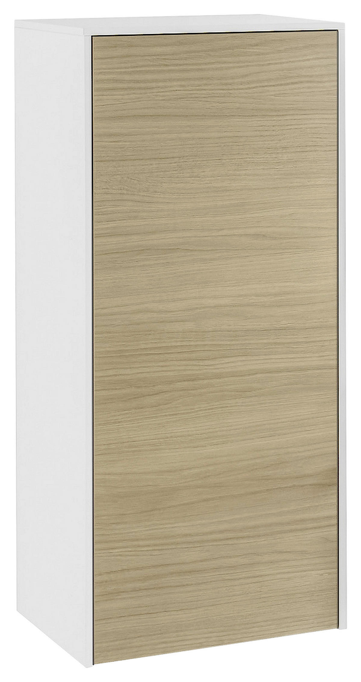 MIDISCHRANK 37/85/33 cm  - Eichefarben/Weiß, Design, Glas/Holzwerkstoff (37/85/33cm) - Musterring