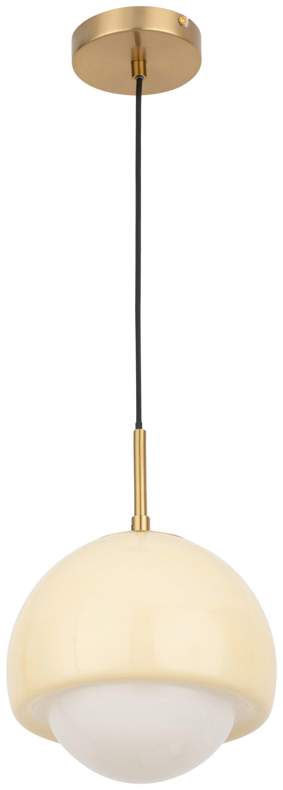 HÄNGELEUCHTE 22,5/120 cm   - Beige, Design, Glas/Metall (22,5/120cm) - Collet's Monde