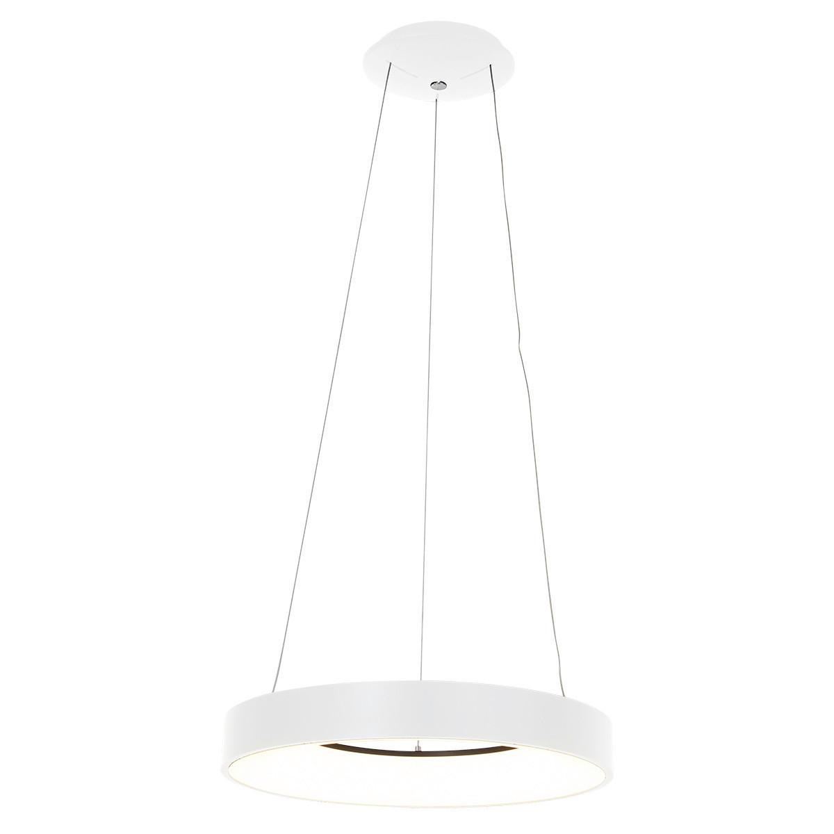 PENDELLEUCHTE Ringlede 48/165 cm   - Weiß, Basics, Kunststoff/Metall (48/165cm)