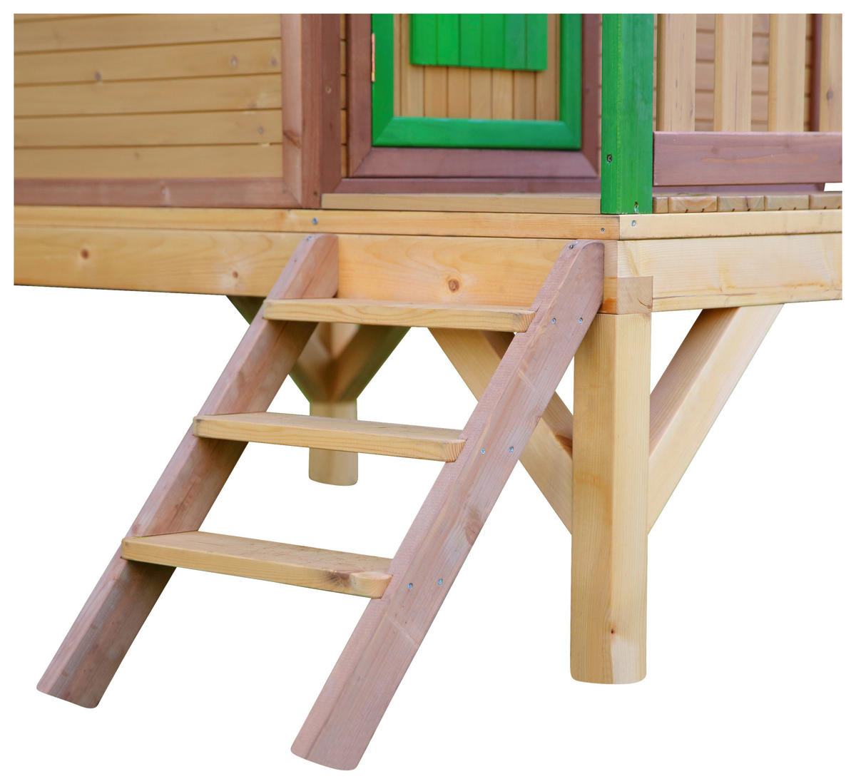 SPIELHAUS 287/231/191 cm  - Weiss/Rot, Konventionell, Holz (287/231/191cm)