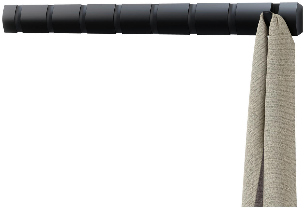 WANDGARDEROBE  in Esche Schwarz  - Schwarz, Design, Holz/Kunststoff (6,4/3,2/81,3cm) - Umbra