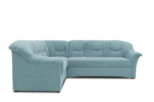ECKSOFA Petrol Mikrofaser  - Petrol/Schwarz, KONVENTIONELL, Kunststoff/Textil (190/240cm) - MID.YOU