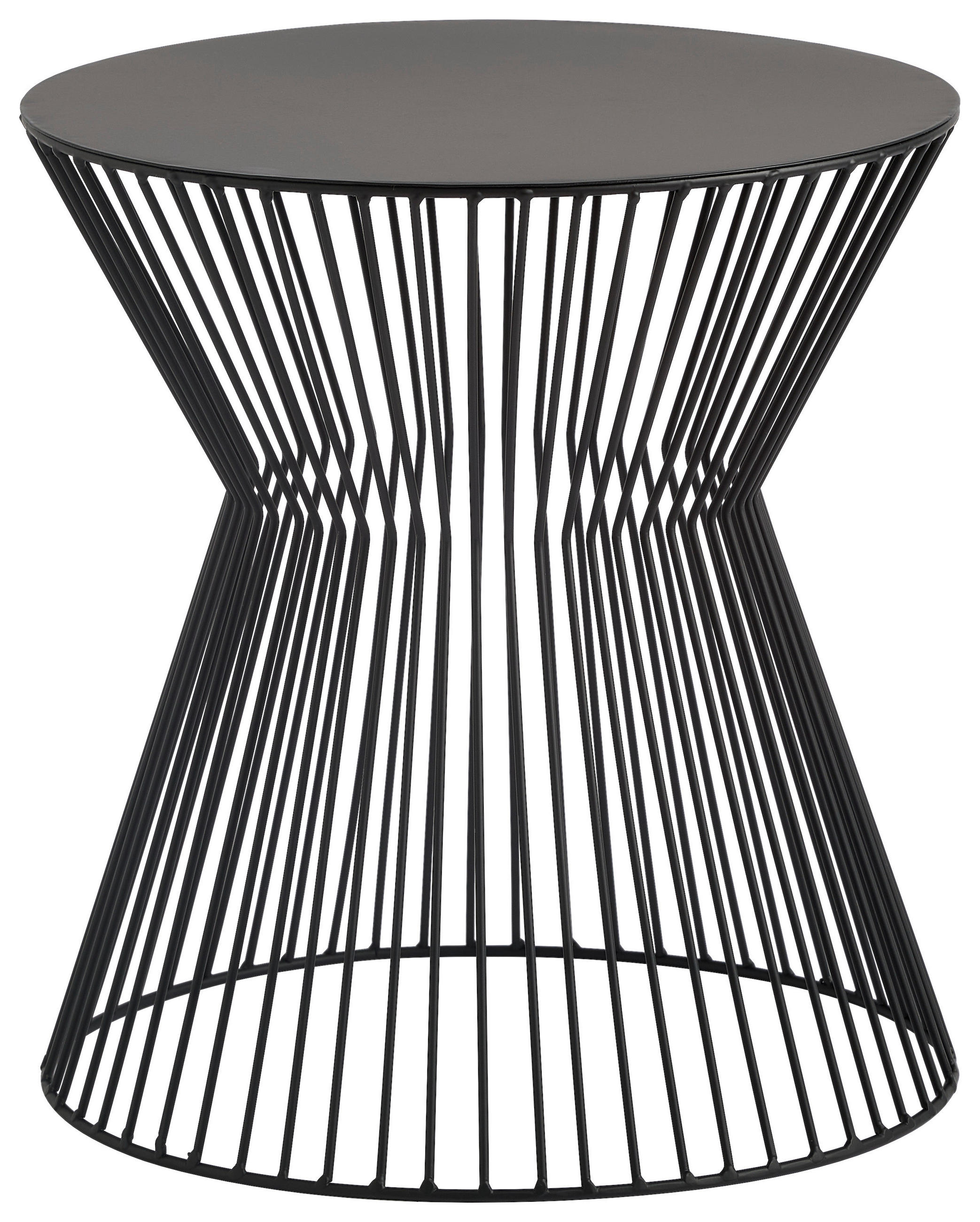 BEISTELLTISCH 35/35/38 cm Schwarz rund  - Schwarz, Trend, Metall (35/35/38cm) - Carryhome
