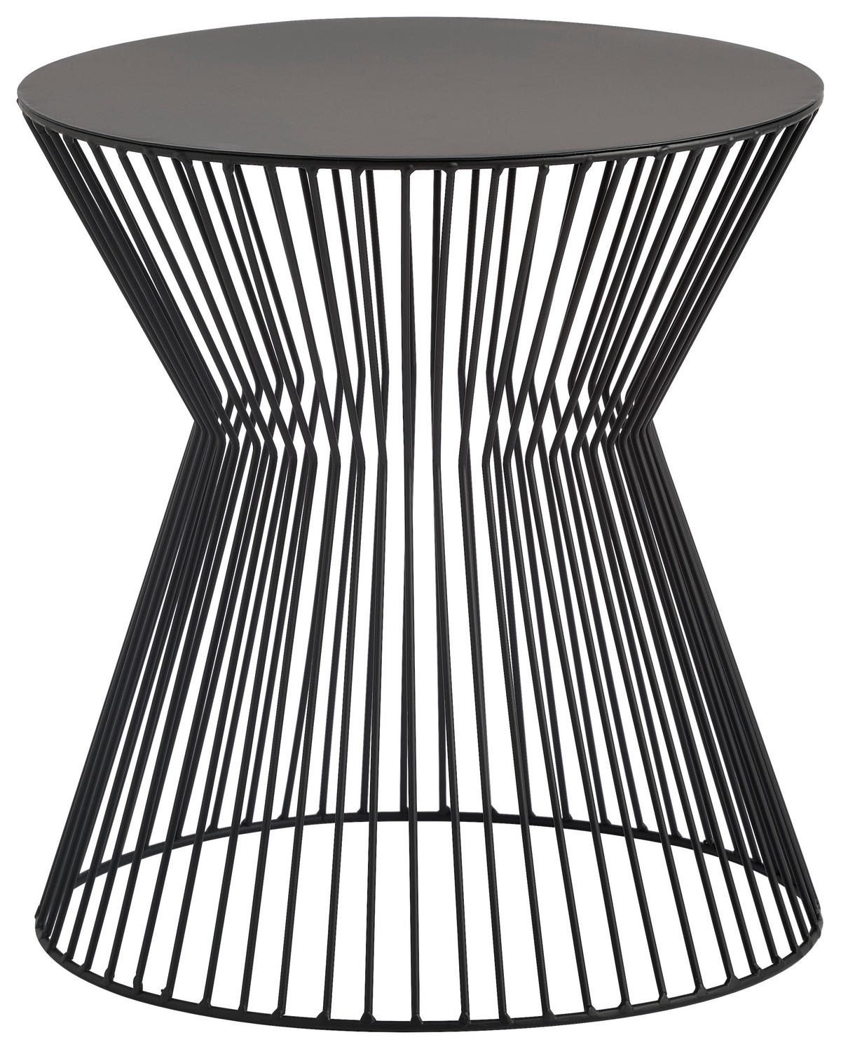 BEISTELLTISCH 35/35/38 cm Schwarz rund  - Schwarz, Trend, Metall (35/35/38cm) - Carryhome
