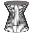 BEISTELLTISCH 35/35/38 cm Schwarz rund  - Schwarz, Trend, Metall (35/35/38cm) - Carryhome