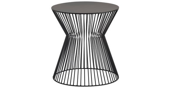 BEISTELLTISCH 35/35/38 cm Schwarz rund  - Schwarz, Trend, Metall (35/35/38cm) - Carryhome