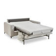 SCHLAFSOFA  in Webstoff Ecru  - Ecru/Schwarz, KONVENTIONELL, Textil/Metall (196/87/103cm) - Dieter Knoll