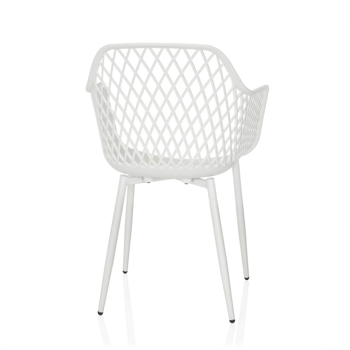 GARTENSTUHL Weiß  - Weiß, MODERN, Kunststoff/Metall (56/81/50cm) - MID.YOU
