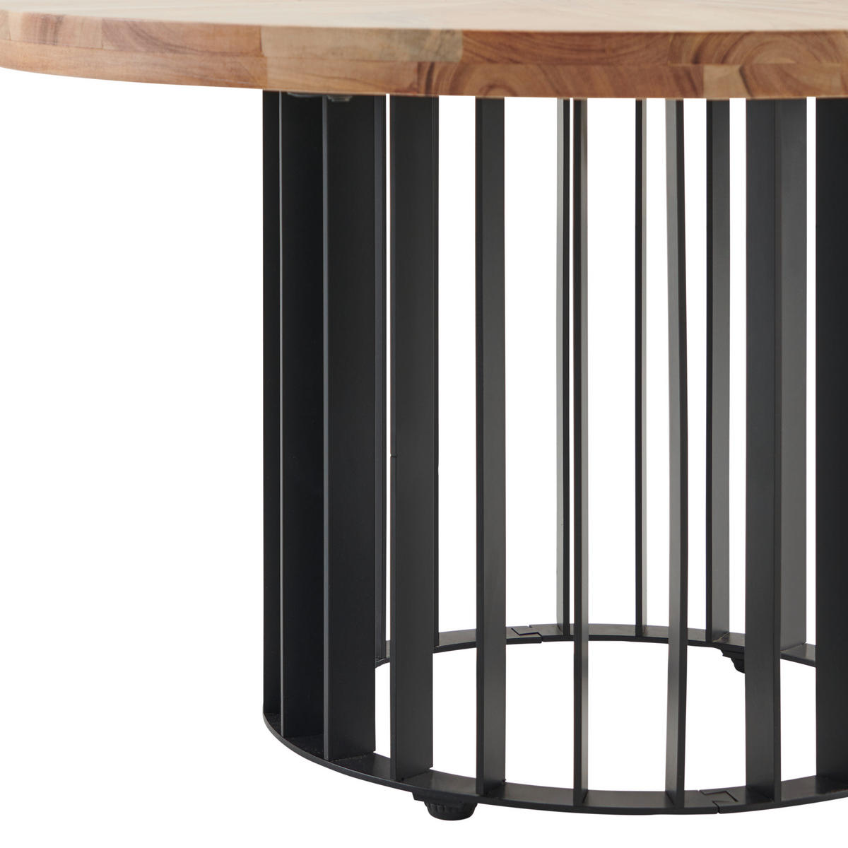 COUCHTISCH in Holz, Metall  - Schwarz/Akaziefarben, Design, Holz/Metall (70/40/70cm) - Livetastic
