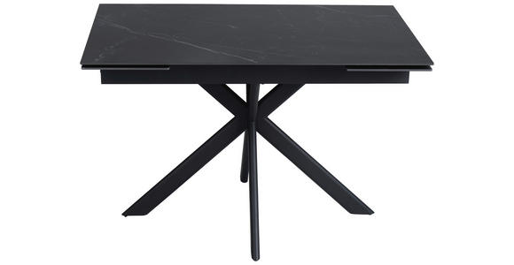 ESSTISCH Schwarz rechteckig  ausziehbar  - Schwarz, Design, Keramik/Metall (120-179/80/76cm) - Belluti