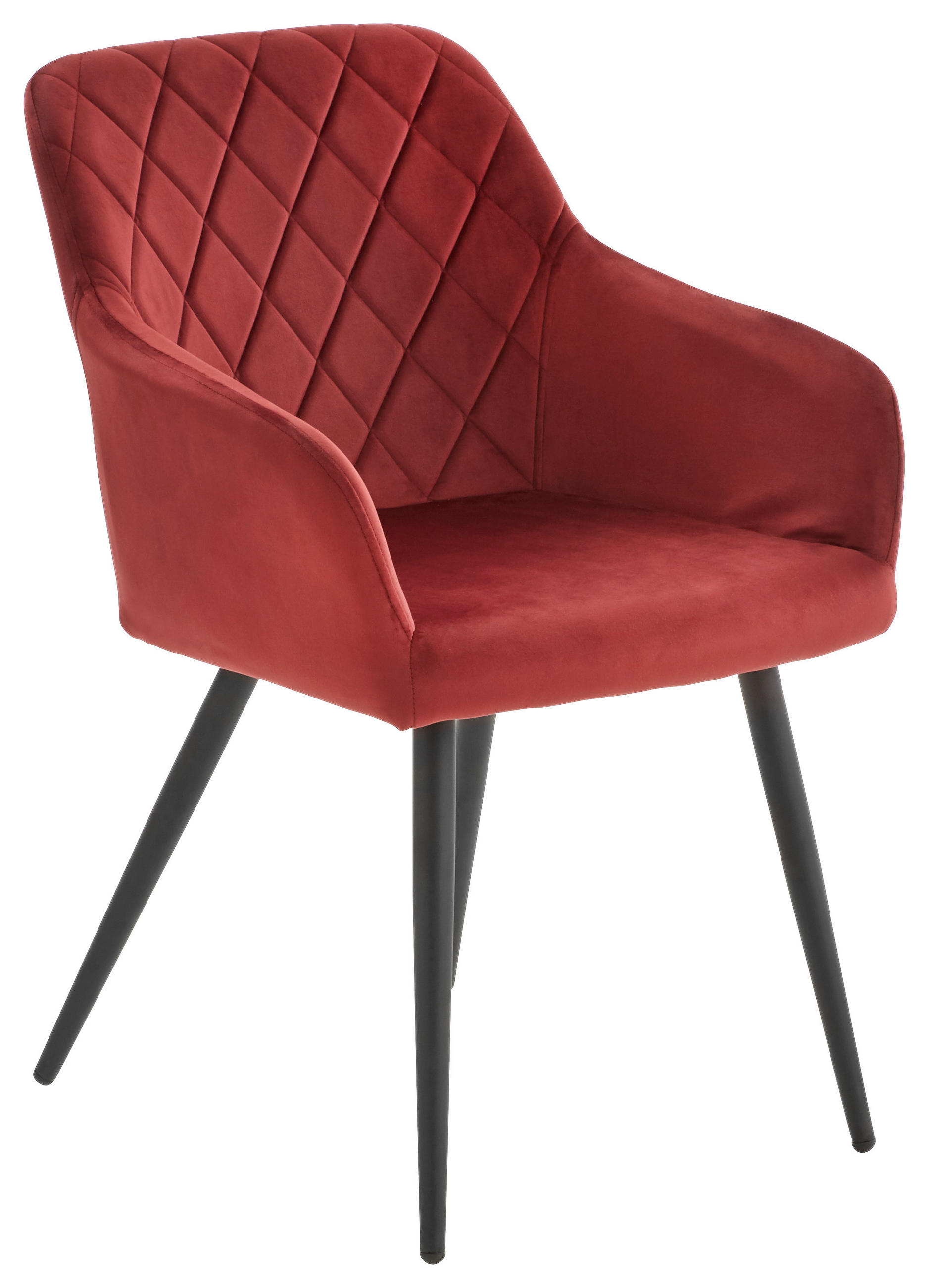STOLICA S NASLONOM ZA RUKE  crna, boje crnog vina  drvo, metal, tekstil      - crna/boje crnog vina, Trend, drvo/metal (54/86/60cm) - Livetastic