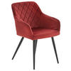 STOLICA S NASLONOM ZA RUKE  crna, boje crnog vina  drvo, metal, tekstil      - crna/boje crnog vina, Trend, drvo/metal (54/86/60cm) - Livetastic