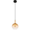 HÄNGELEUCHTE 18/120 cm    - Klar/Messingfarben, Design, Glas/Metall (18/120cm) - Globo