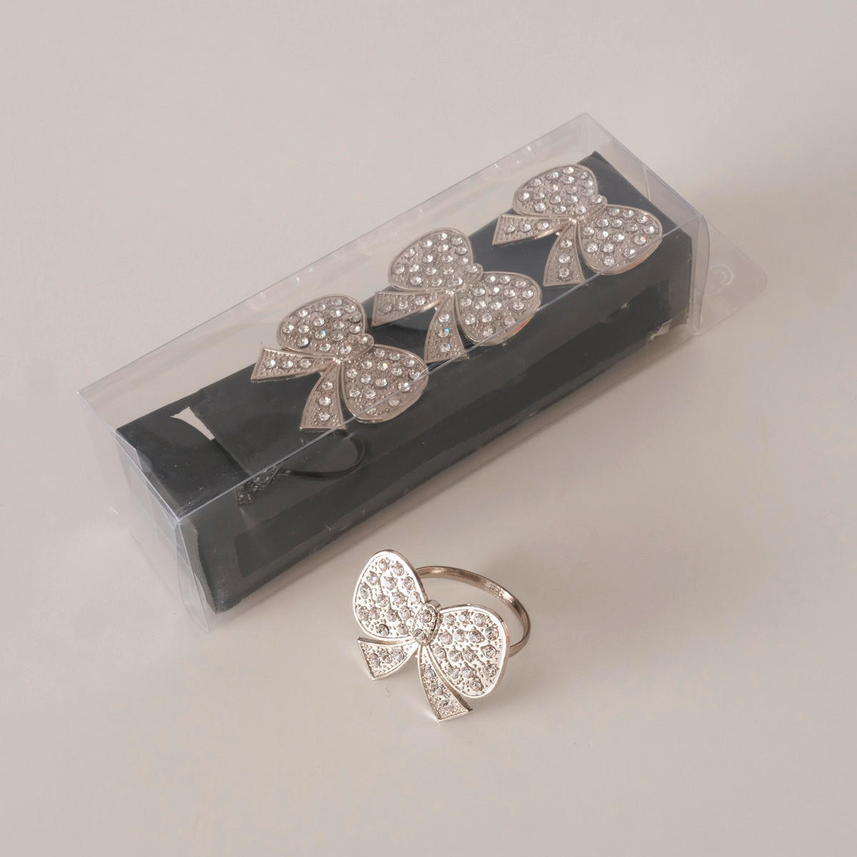 SET PRSTENOVA ZA SALVETE srebrna  - srebrna, Osnovno, metal (4,7/4/4cm)