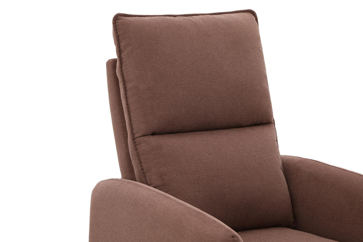 Fotoliu Pentru Televizor din lemn, metal, plastic, textil, maro - maro/negru, Konventionell, plastic/lemn (74/101/95cm) - Carryhome