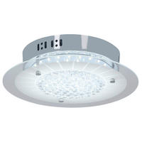 LED-DECKENLEUCHTE 28/7 cm   - Chromfarben, Design, Glas/Kunststoff (28/7cm) - Näve