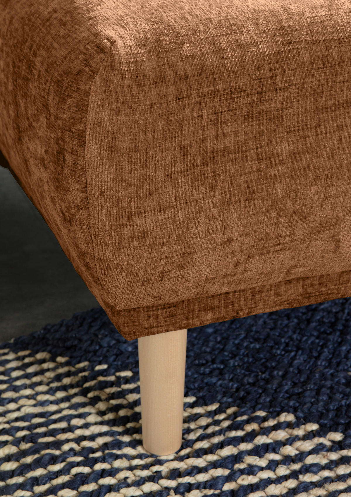 HÖRNSOFFA i flatväv rostfärgad  - bokfärgad/rostfärgad, Klassisk, trä/textil (230/144cm) - Livetastic