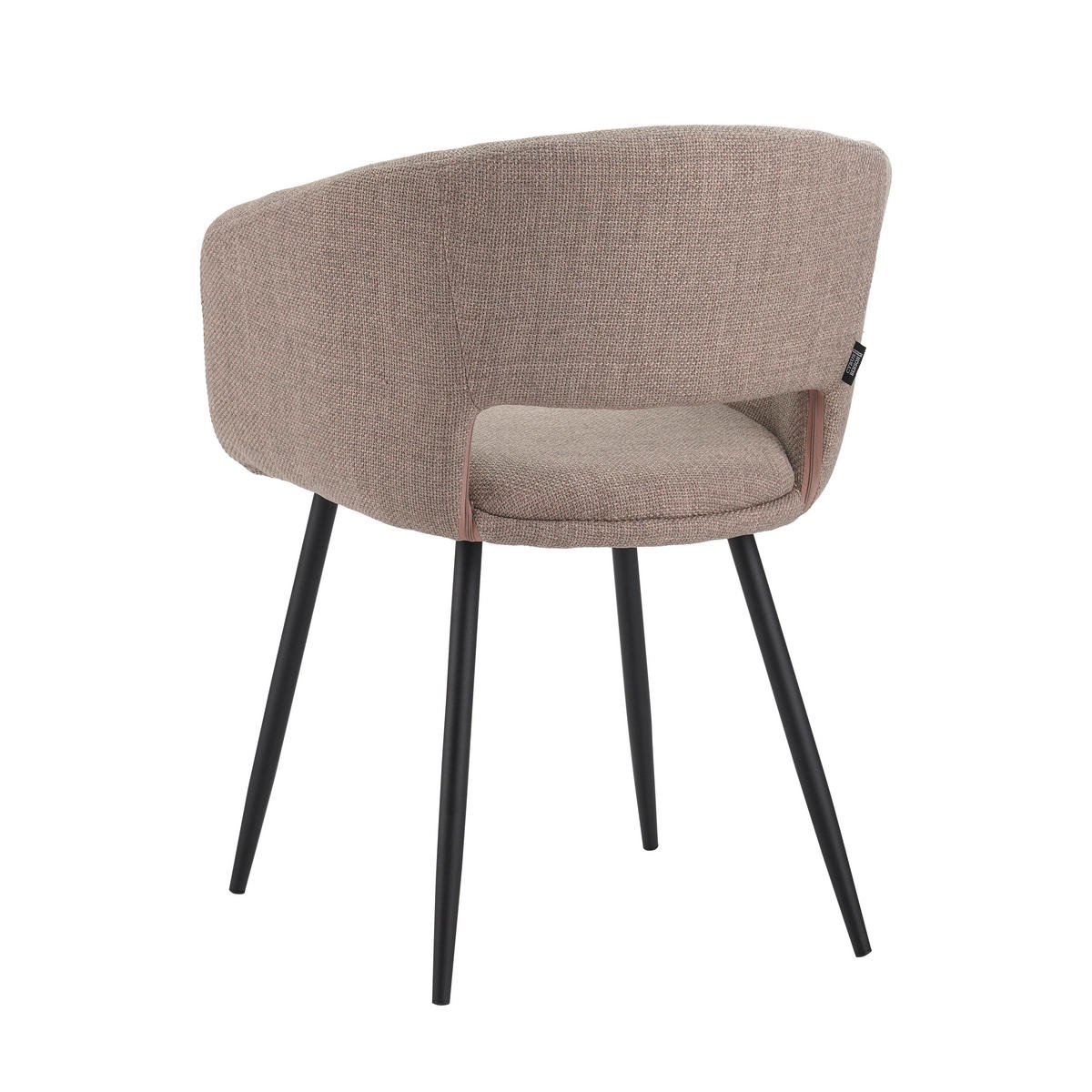 ARMLEHNSTUHL Webstoff Taupe  - Taupe/Schwarz, MODERN, Textil/Metall (59/78/55cm) - MID.YOU