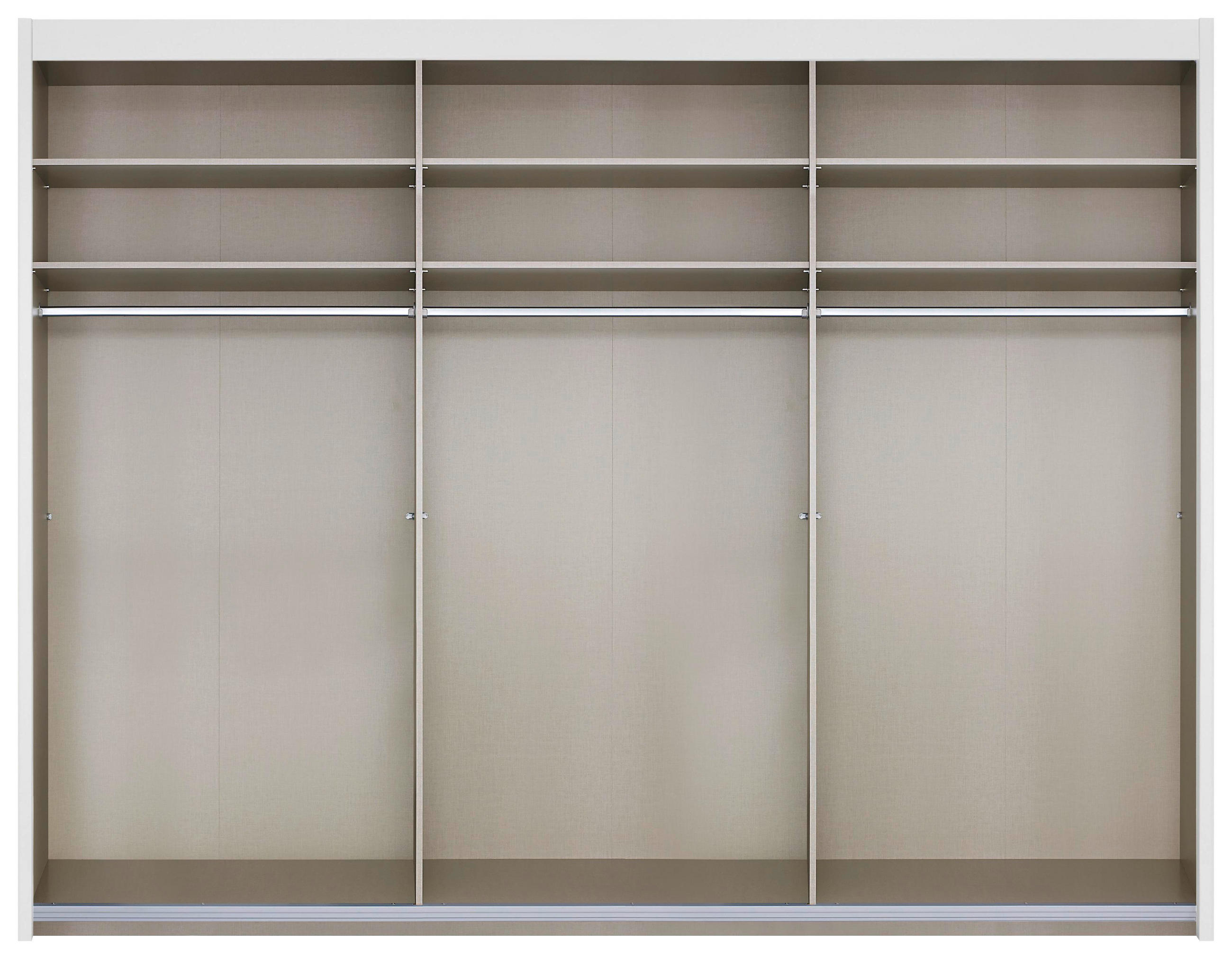 SCHWEBETÜRENSCHRANK 300/235/65 cm 3-türig - Eichefarben/Grau, Basics, Glas/Holzwerkstoff (300/235/65cm) - Cantus