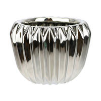VASE   - Silberfarben, Basics, Keramik (15/11,5cm)
