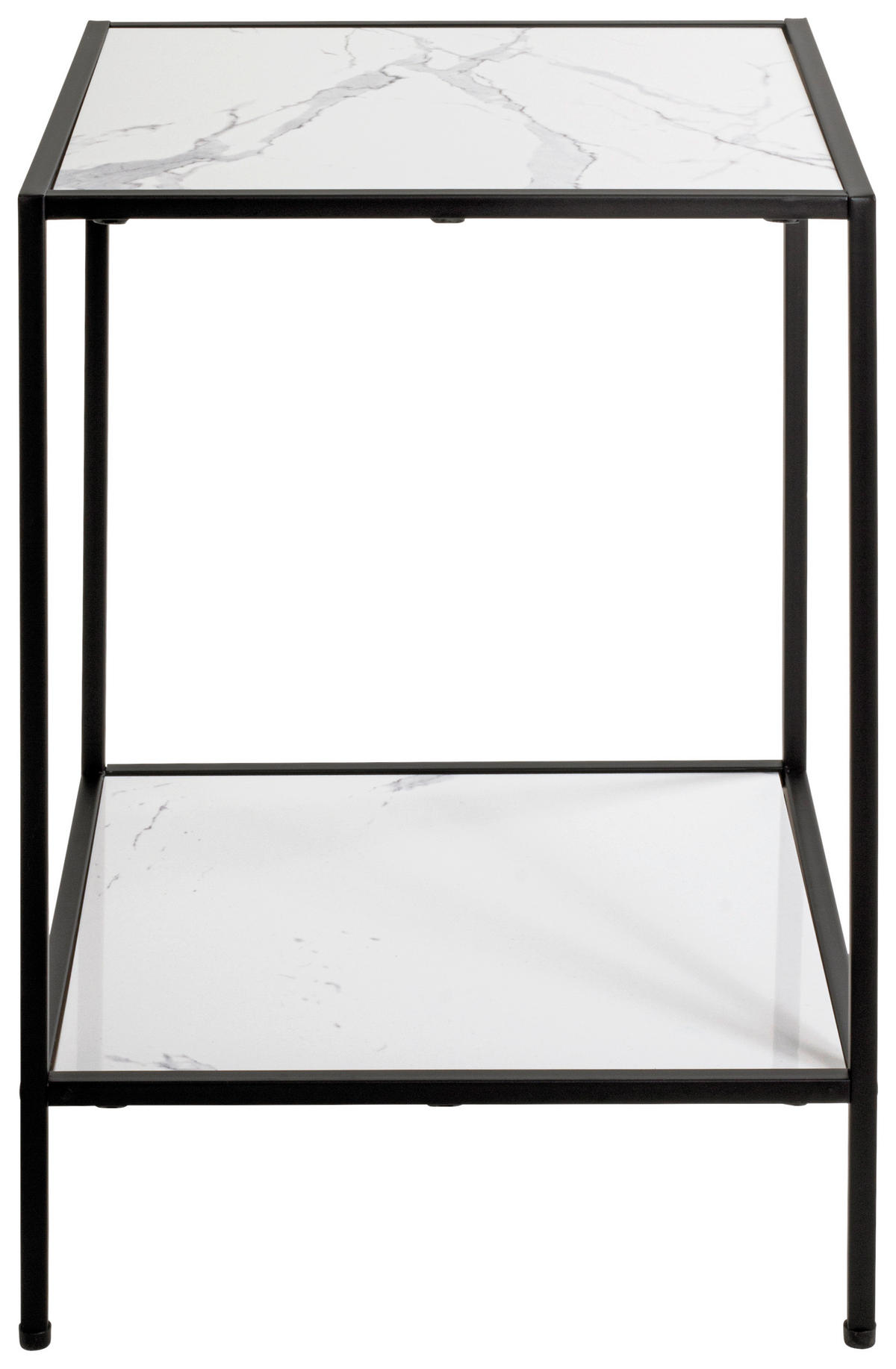 ODKLÁDACÍ STOLEK, černá, bílá - bílá/černá, Trend, kov/kompozitní dřevo (40/40/60cm)