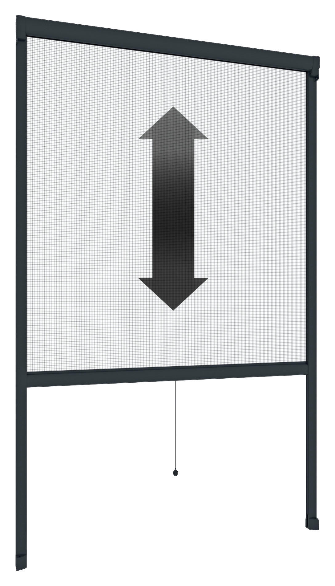 Fliegengitter Fenster 130x160 cm Anthrazit ohne Bohren