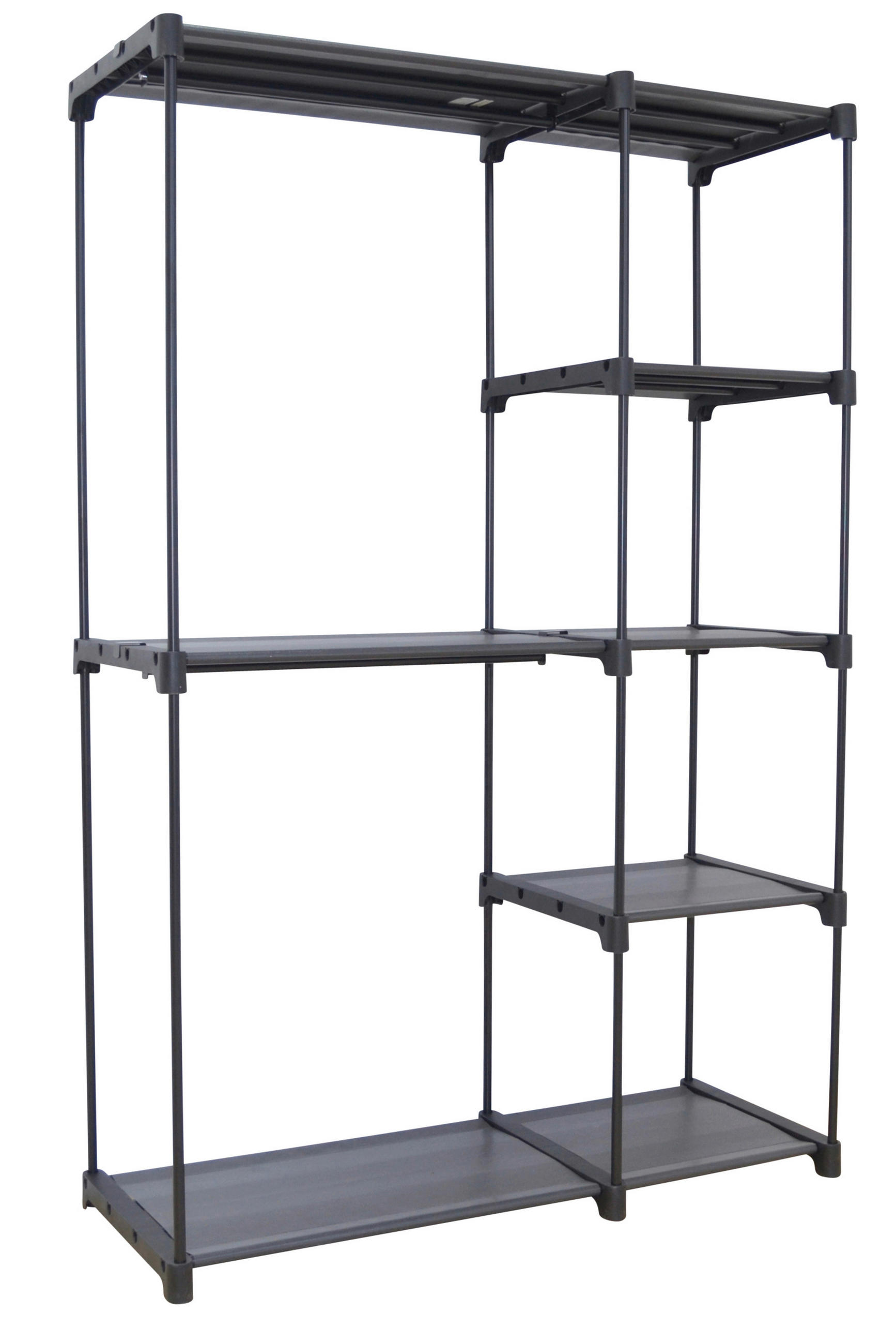 Mid.you Garderobe Schwarz 111x167x44 cm