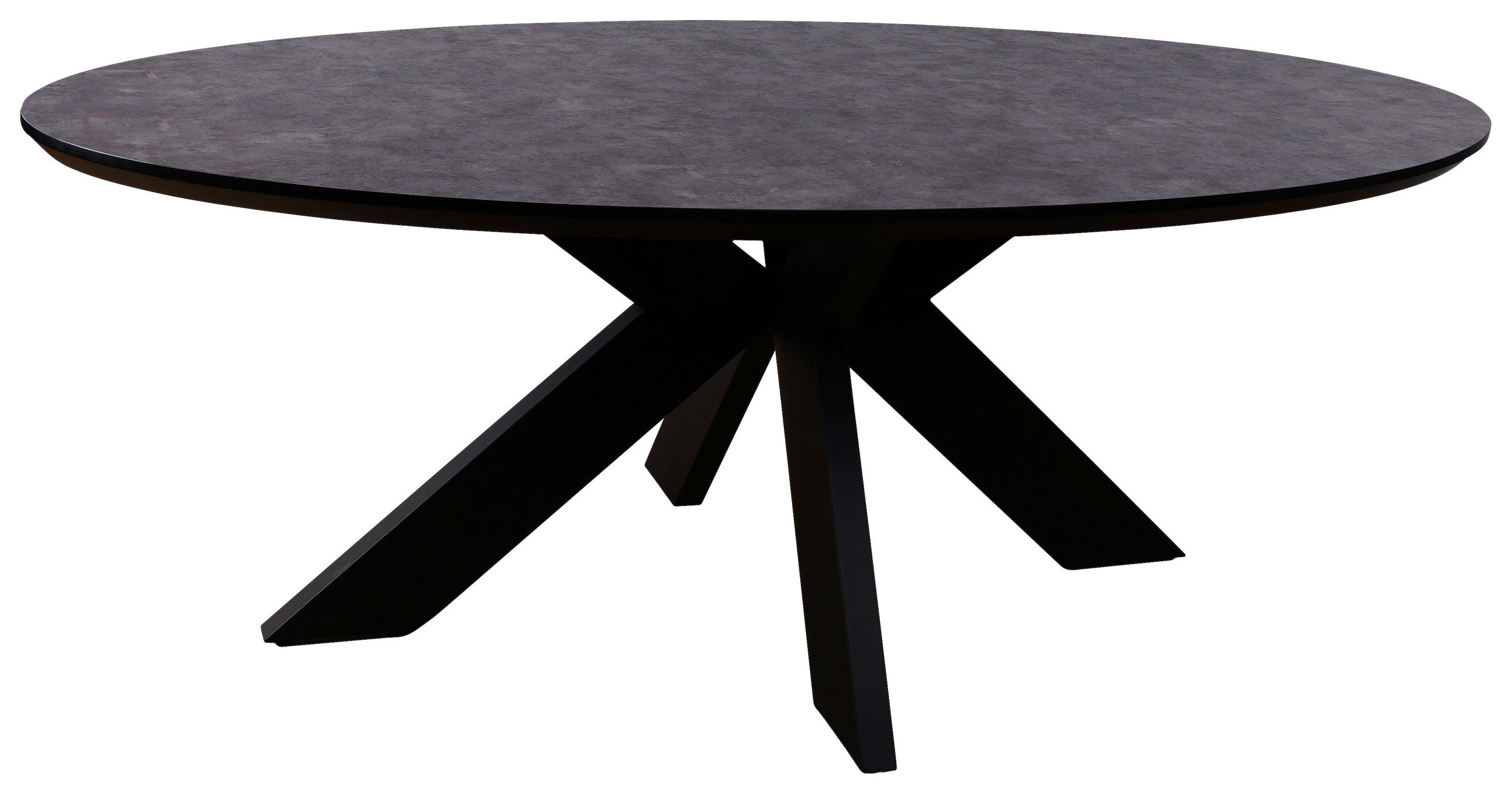 ESSTISCH oval Braun  - Schwarz/Braun, MODERN, Holzwerkstoff/Kunststoff (220/120/76cm) - MID.YOU