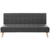 SCHLAFSOFA Leinenoptik Anthrazit  - Anthrazit/Schwarz, Design, Holz/Kunststoff (179/81/85cm) - P & B