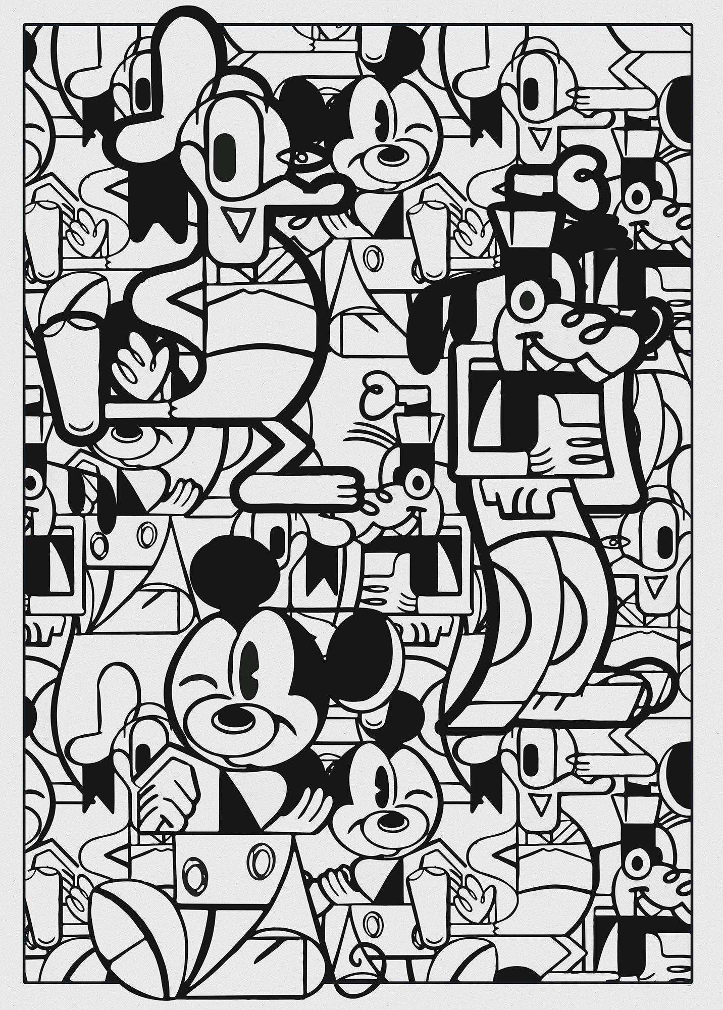FOTOTAPETE  - Schwarz/Weiß, Trend, Textil (200/280cm) - Xora