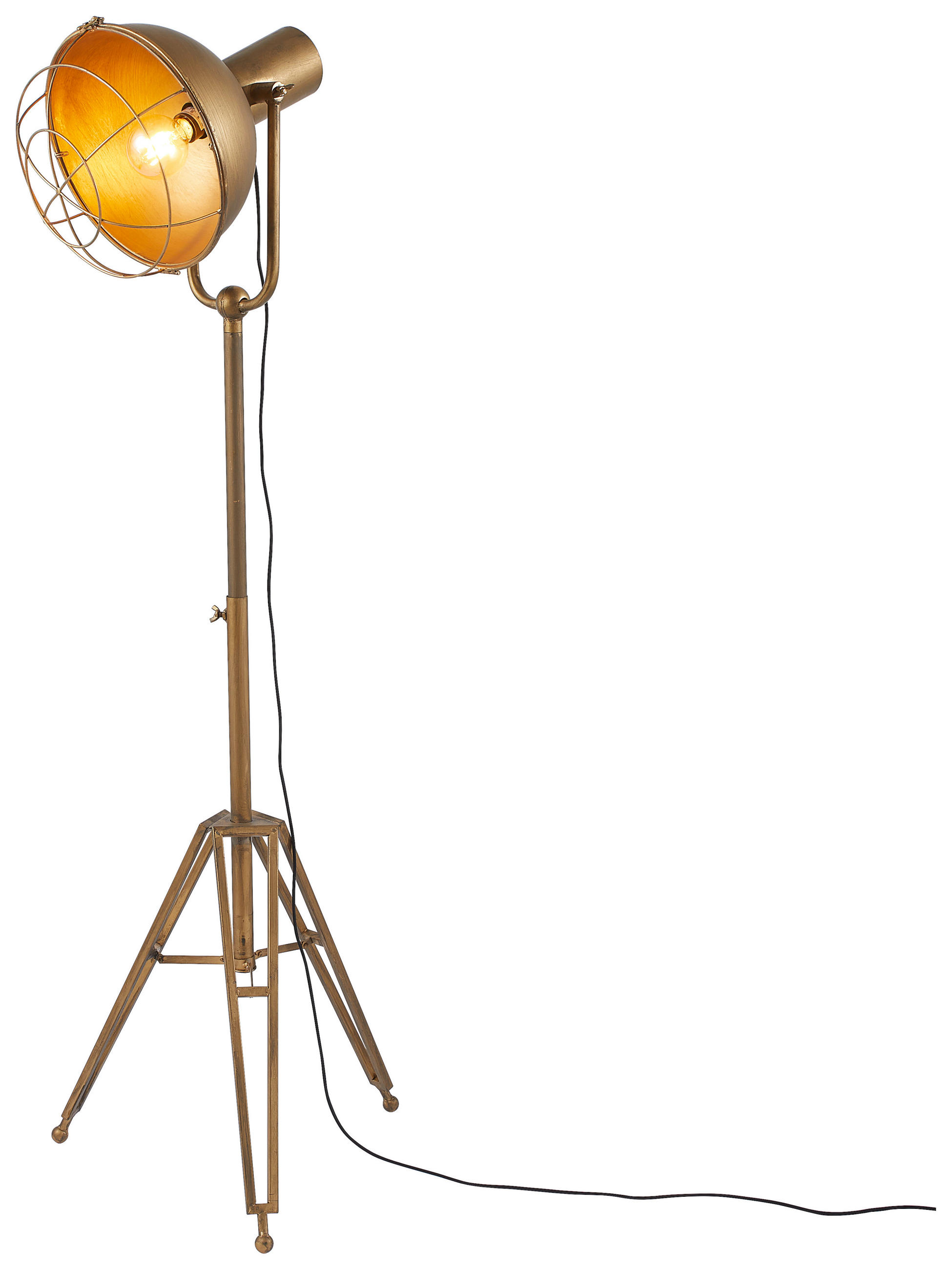 STEHLEUCHTE 51/46/120-175 cm - Bronzefarben, Trend, Metall (51/46/120-175cm) - Light & Living