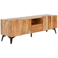LOWBOARD  in 160/50/40 cm  - Schwarz/Akaziefarben, Modern, Holz/Metall (160/50/40cm) - Livetastic
