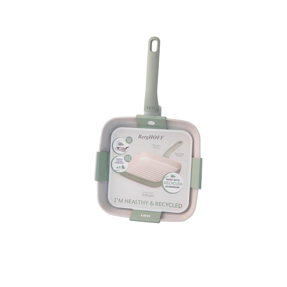 PFANNE Leo  - Salbeigrün, Basics, Metall (24/24/4cm) - BergHOFF