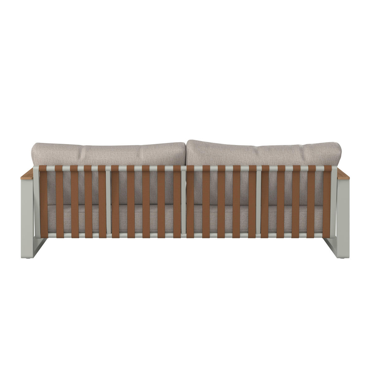 LOUNGEGARNITUR 4-teilig   209.5/65/82.5 cm Aluminium  - Beige/Braun, MODERN, Kunststoff/Textil (209.5/65/82.5cm) - Ambia Garden