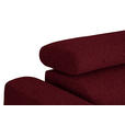 ECKSOFA in Chenille Rot  280/205 cm  - Rot/Schwarz, Design, Textil/Metall (280/205cm) - Xora