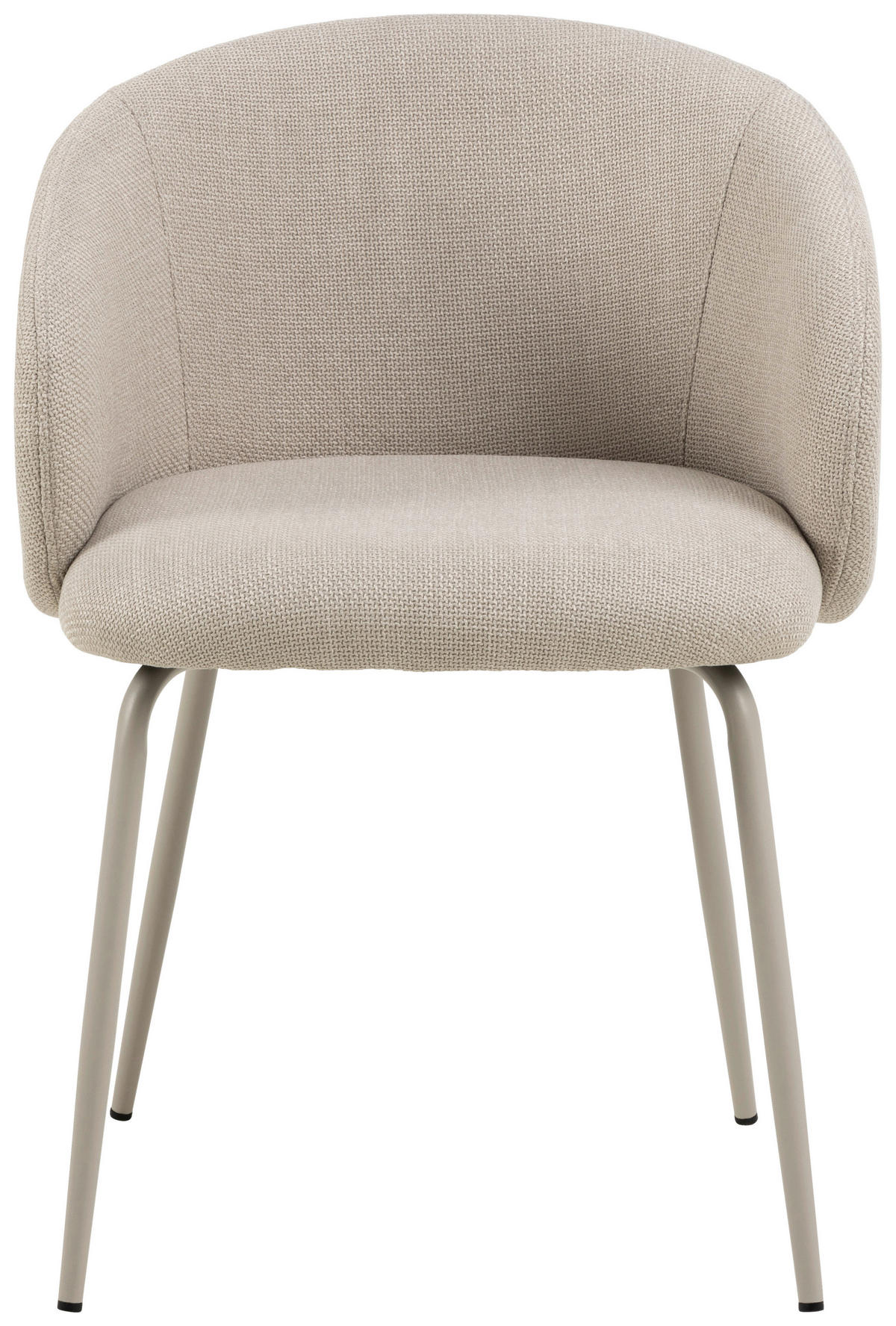 ARMLEHNSTUHL  in Struktur  - Beige/Grau, Design, Textil/Metall (55,5/79/55cm) - MID.YOU